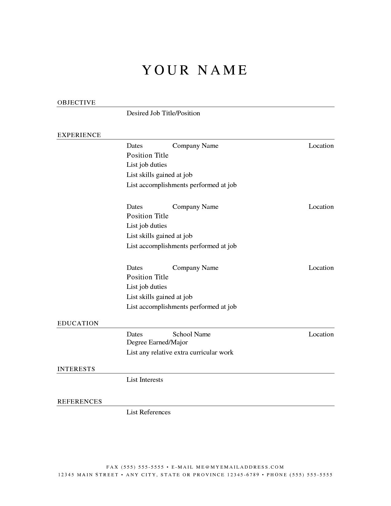 basic resume outline templates http www jobresume website basic