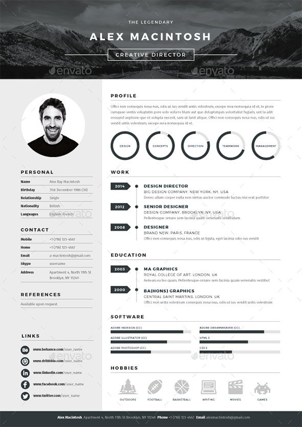 20 best resume templates resume examples pinterest template