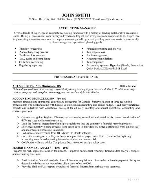 click here to download this accounting manager resume template http