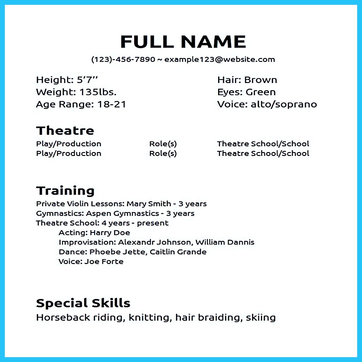 actor resume sample presents how you will make your professional or