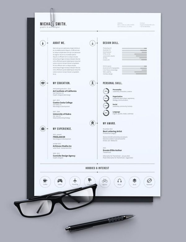 great simple resume design by luthfi via behance for more great