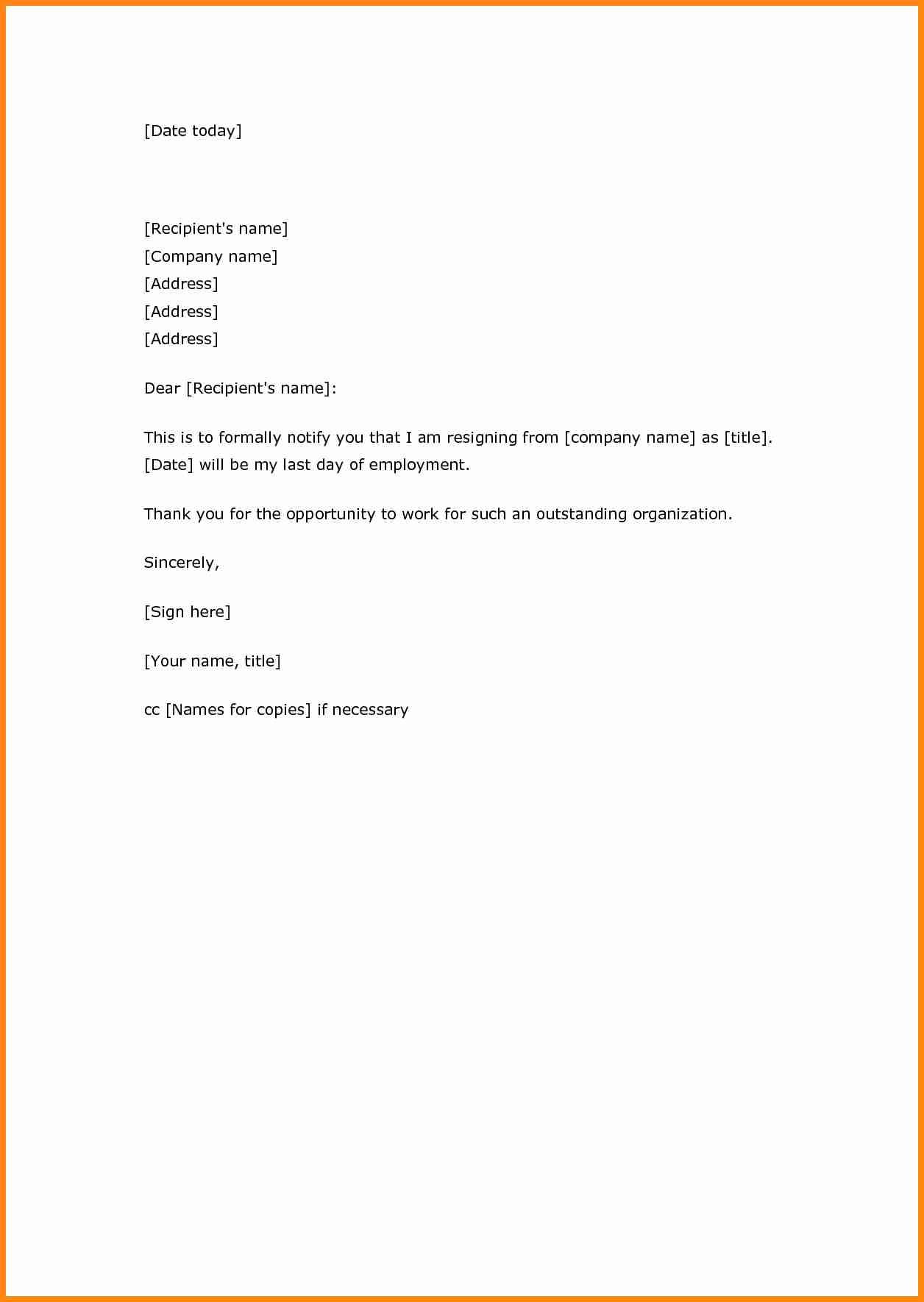 7 simple resignation letter sample model resumed den jud123
