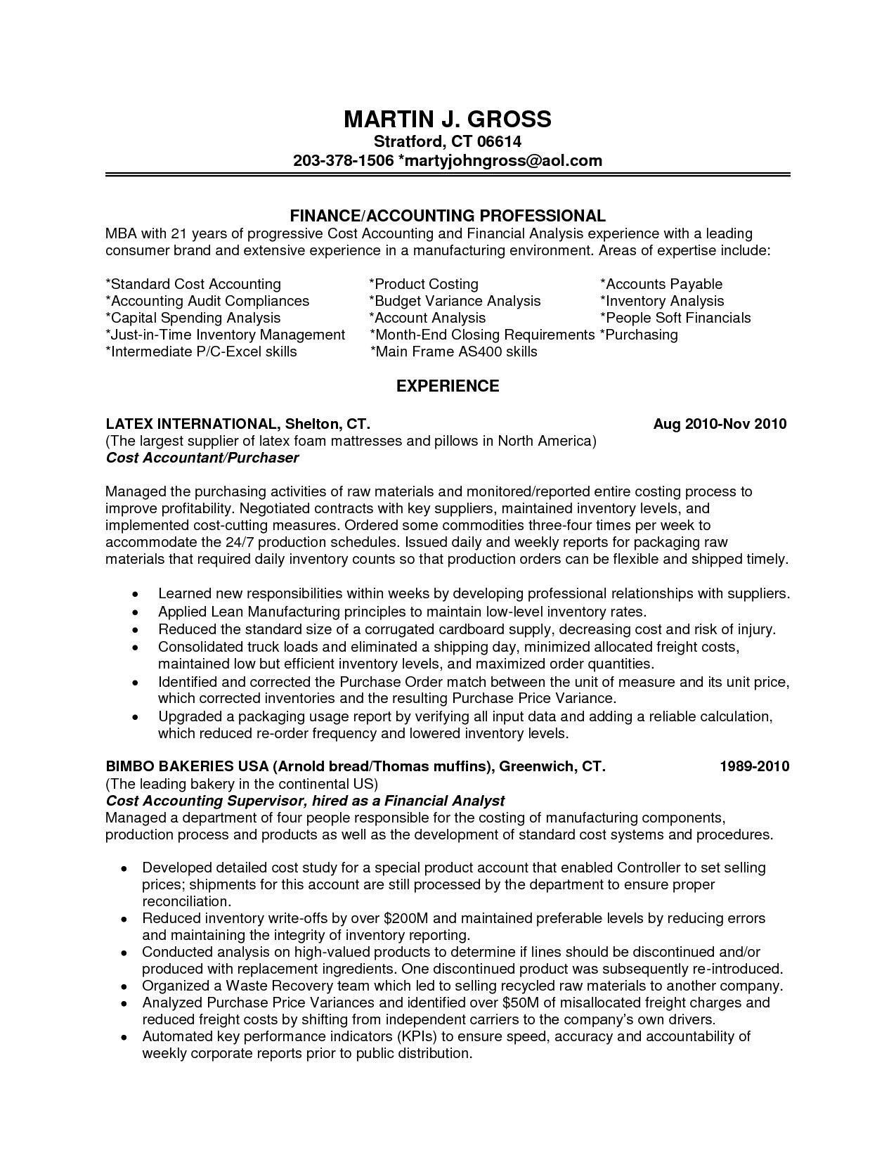 financial analyst resume examples entry level financial analyst