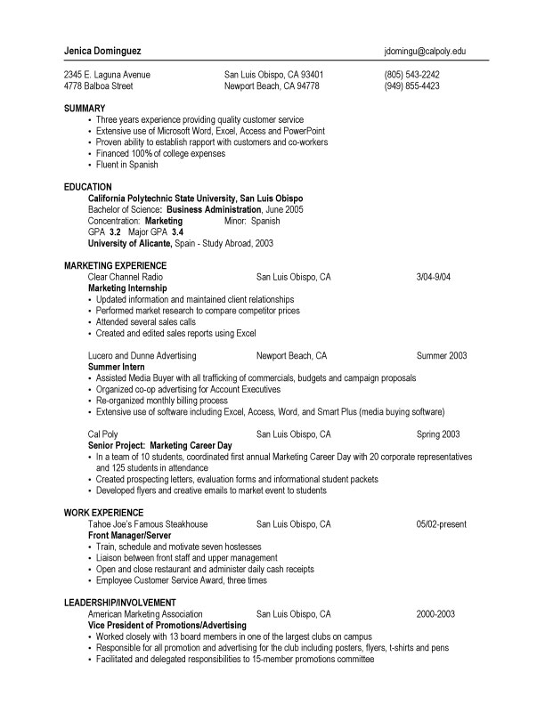 business resume format examples resume pinterest