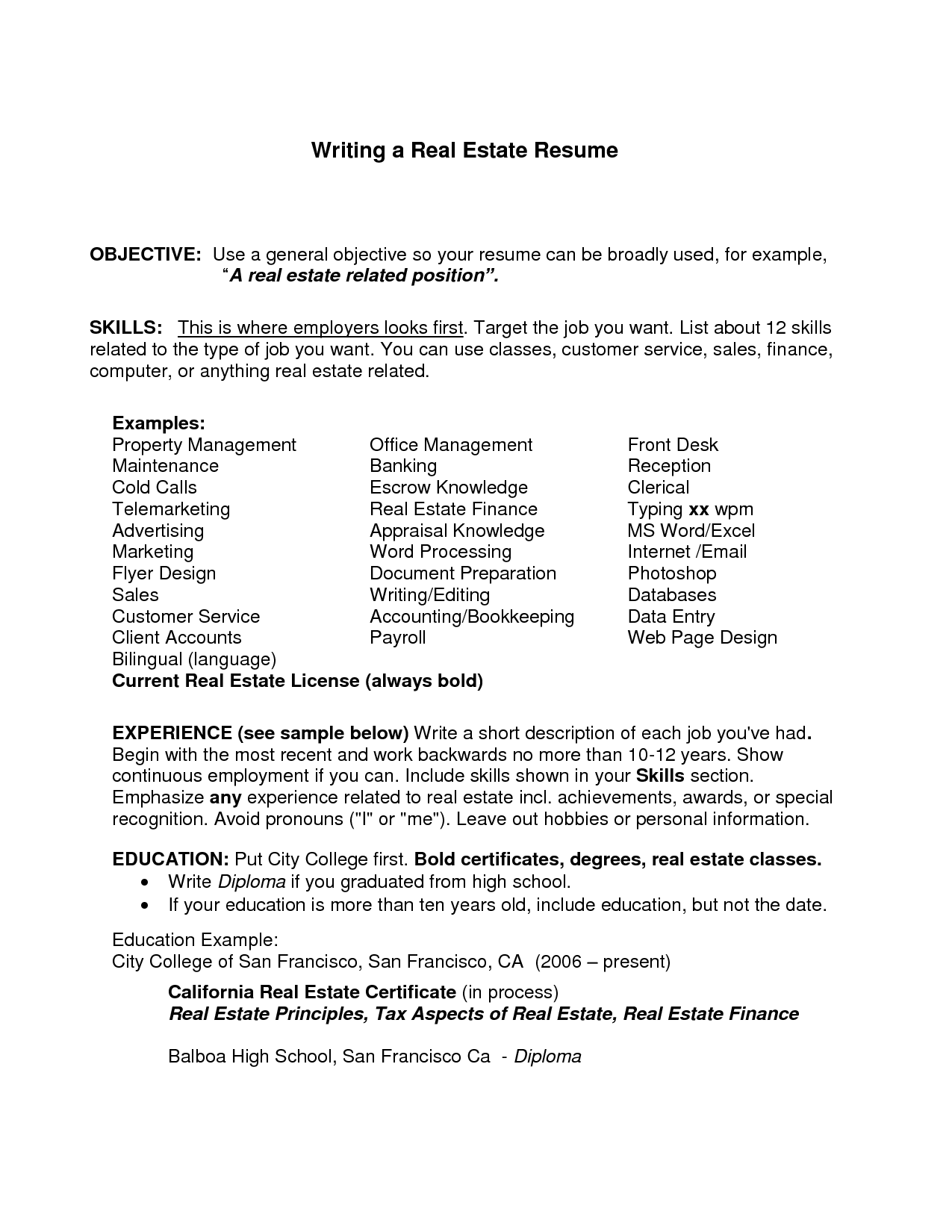 writing a resume objective sample http www resumecareer info