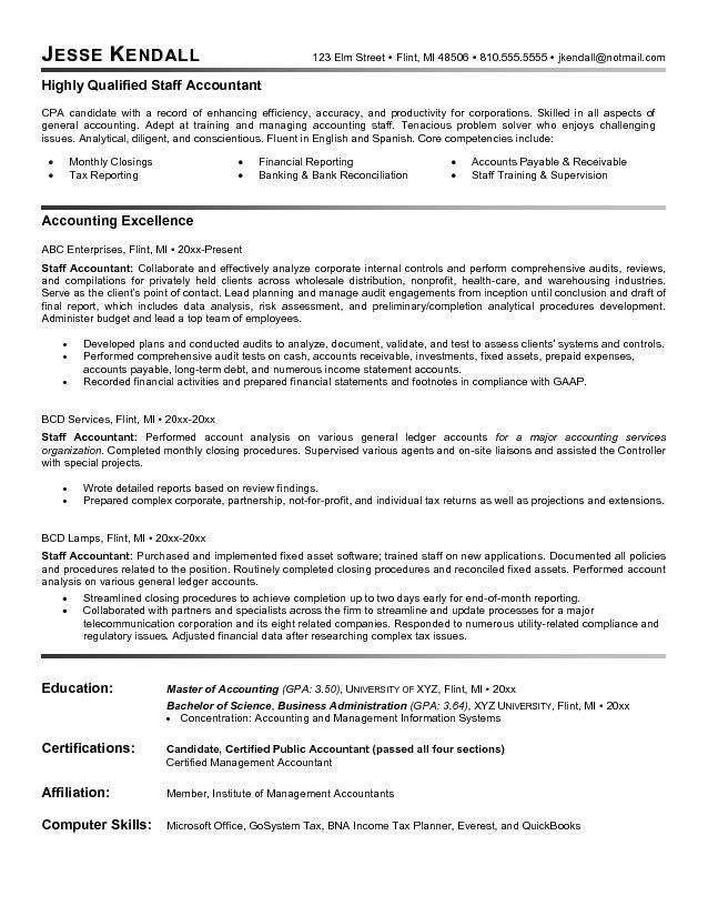 staff accountant resume example http topresume info staff