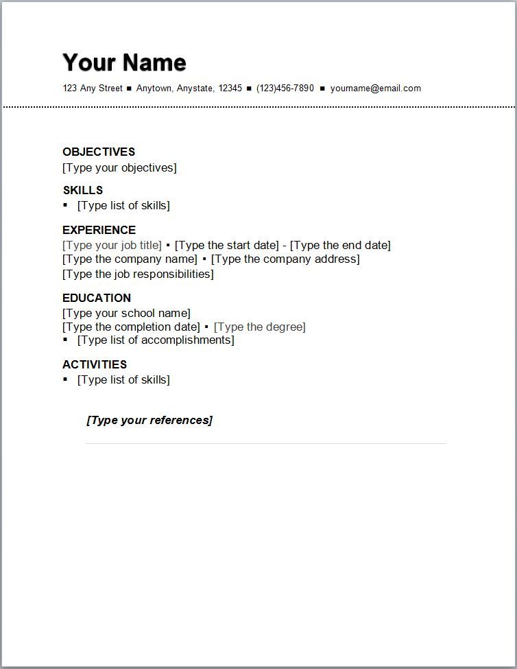 basic resume outline sample http www resumecareer info basic