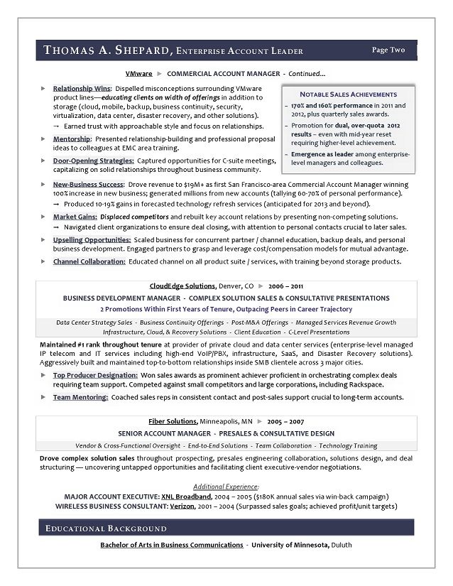winning sales resume examples resume sample for a sales executive