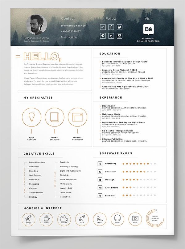 10 best free resume cv templates in ai indesign word graphic