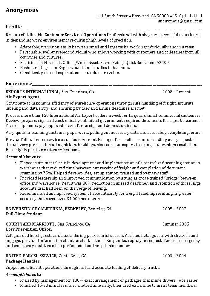 resume examples this resume example begins job applicants profile