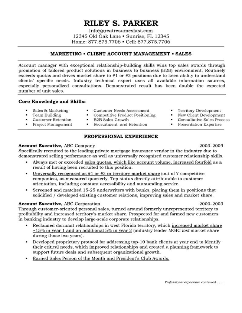 senior account manager resume example http www resumecareer info