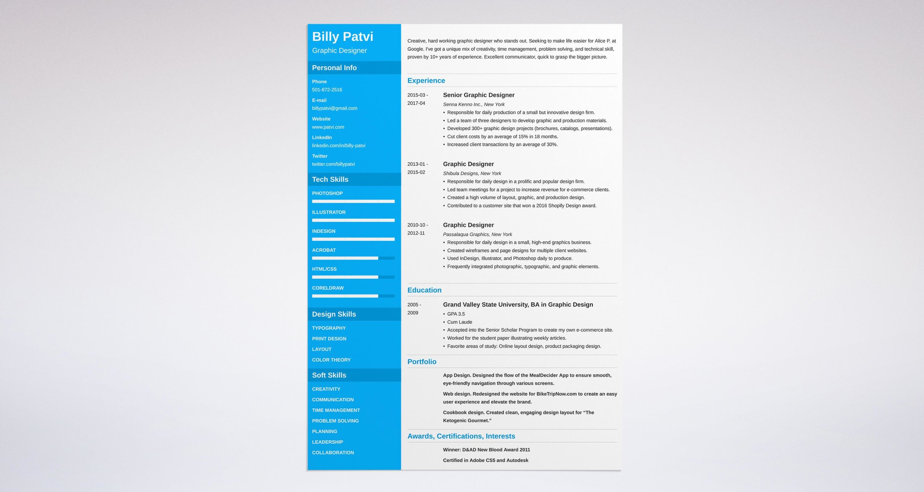 graphic design resume sample guide 20 examples