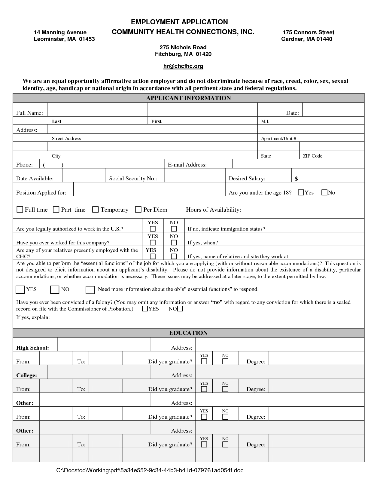 free employment application template download canre klonec co