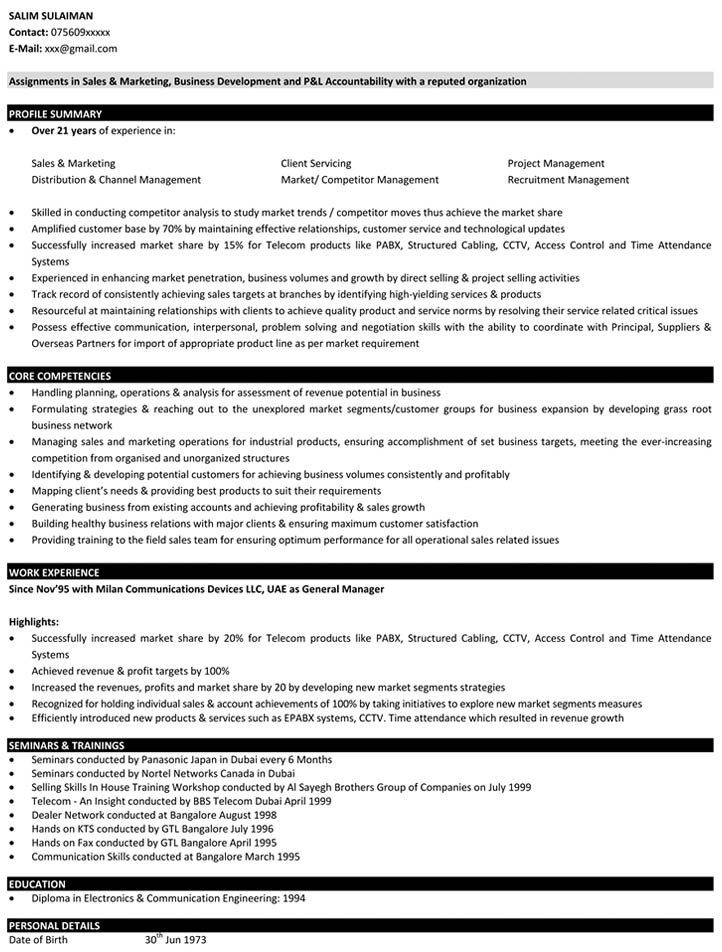 business development resume samples sample resume for business