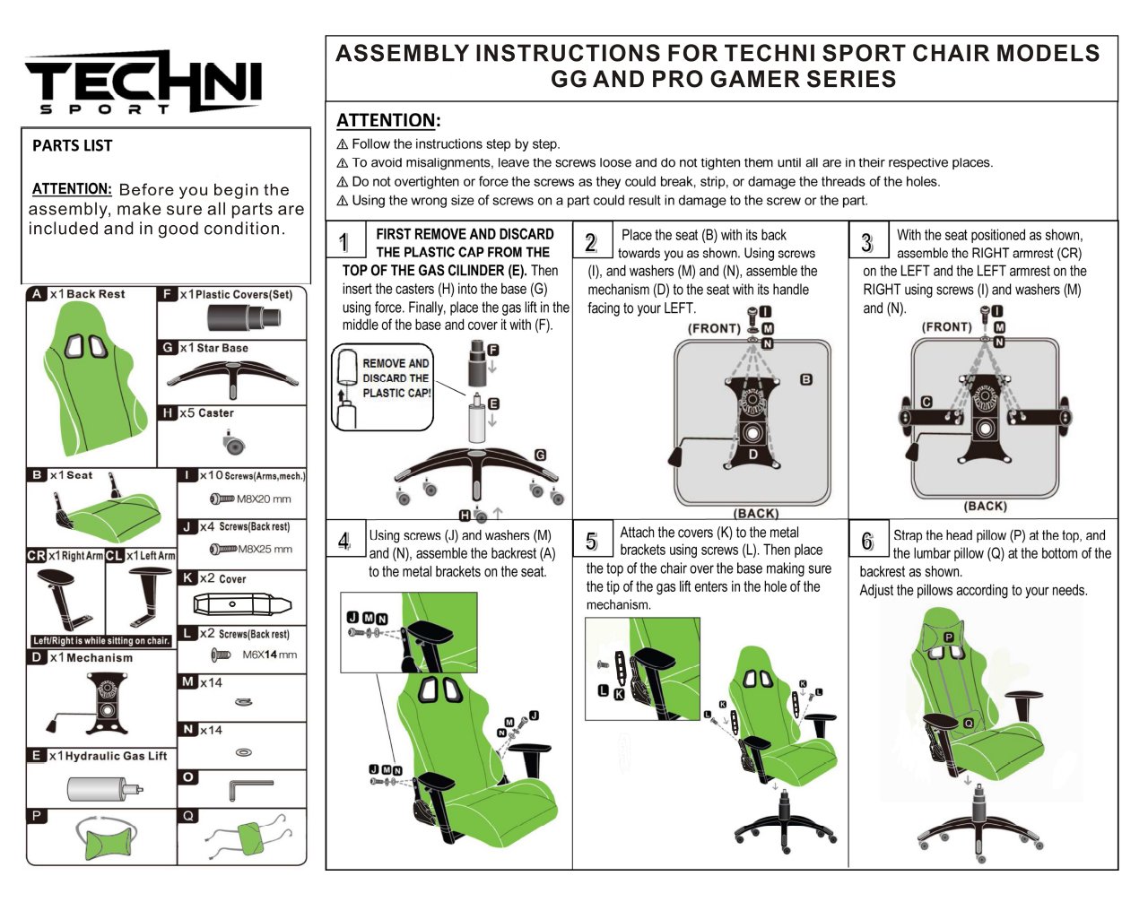 assembly instructions techni sport