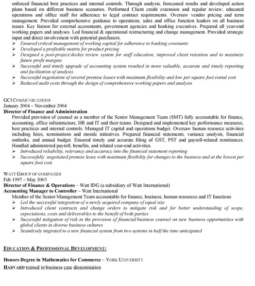 senior accounting manager resume sample template