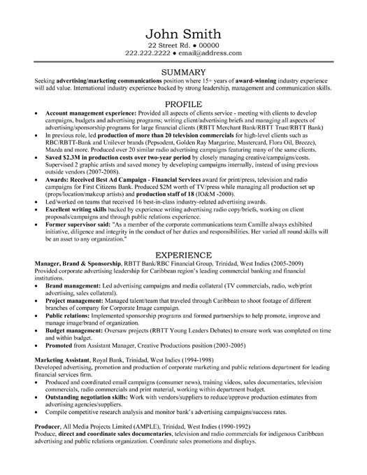 account manager resume sample template