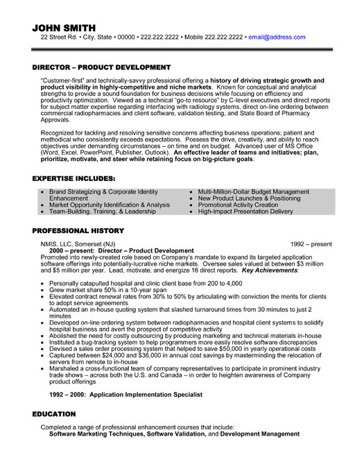 top executive resume templates samples