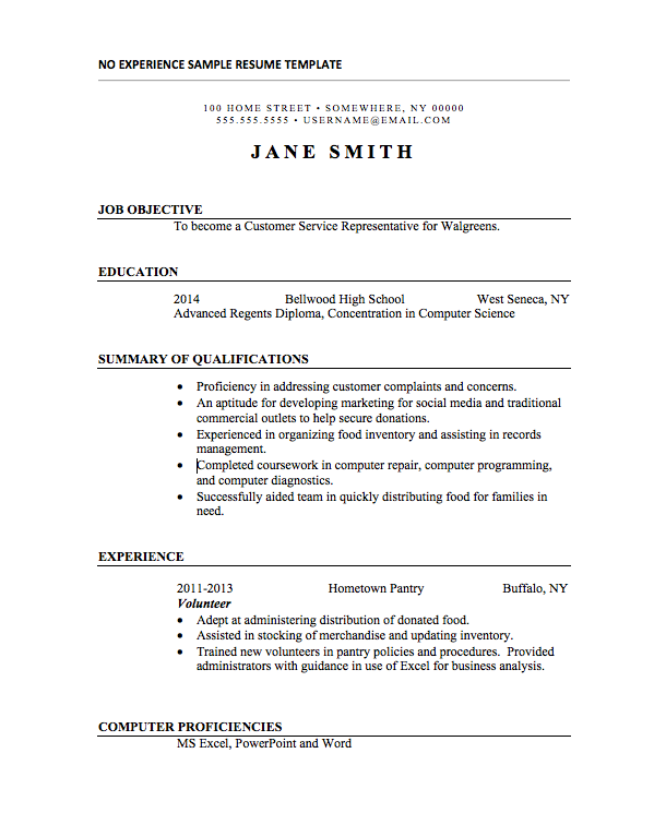 21 basic resumes examples for students internships com