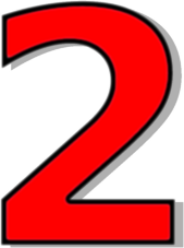 number 2 red signs