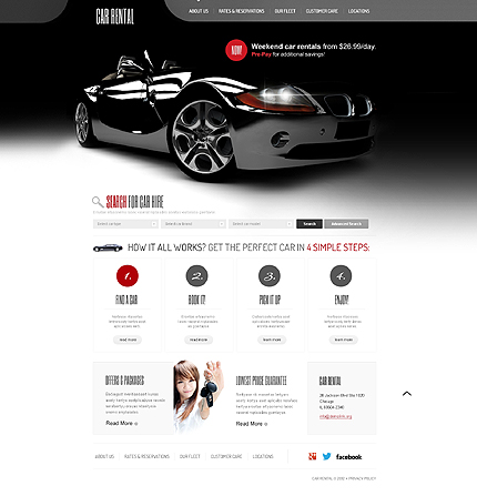 attention getting car website templates entheos