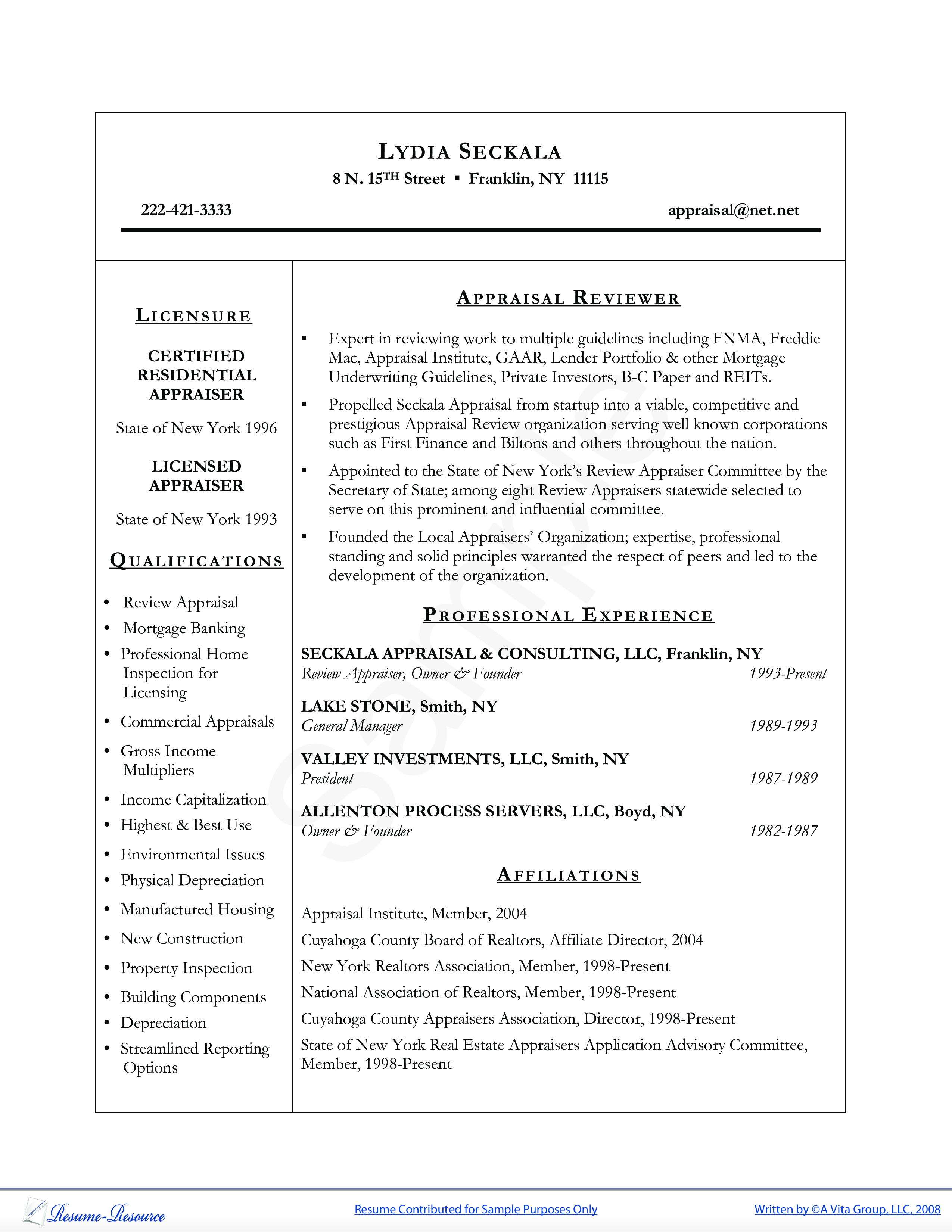 free appraiser resume sample templates at