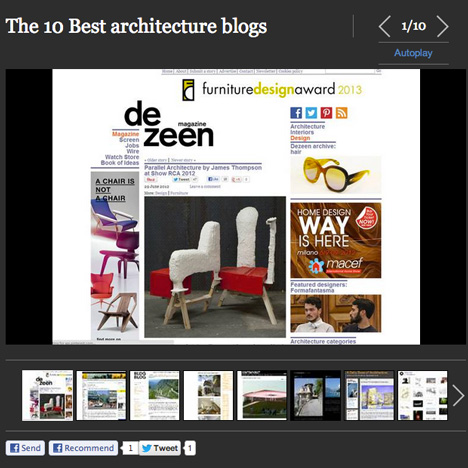 dezeen best architecture blog according to the independent