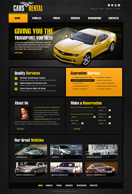 car rent html website template best website templates
