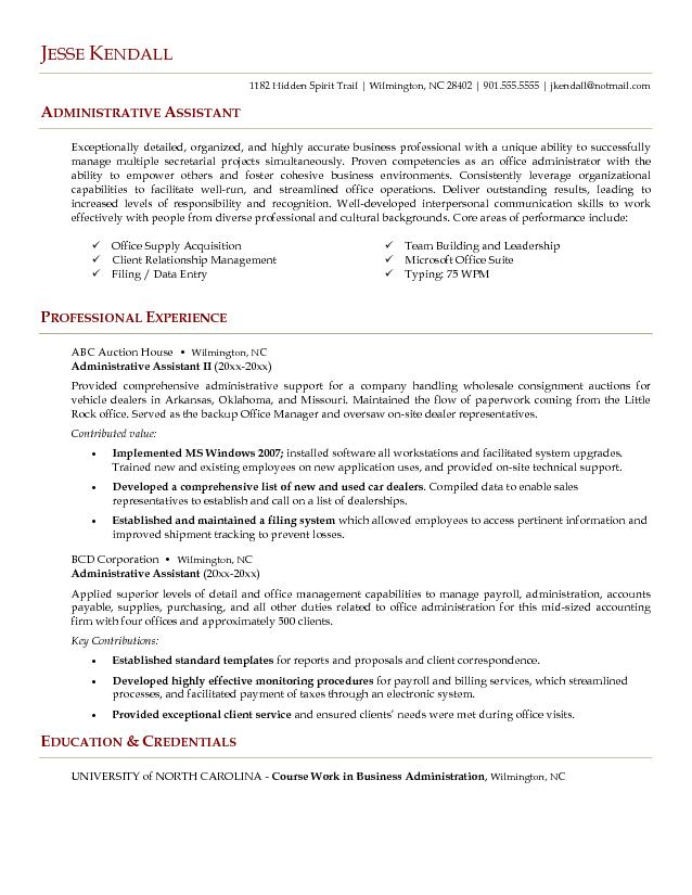 free administrative assistant resume templates fast lunchrock co