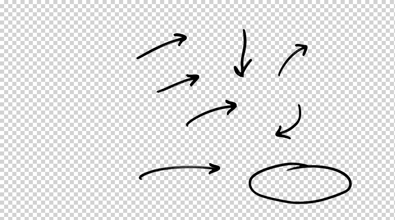 free arrows and circle