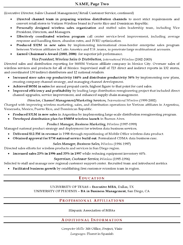 resume sample 16 senior sales executive resume career resumes