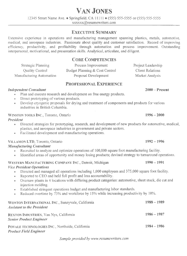business management resume example sample business resumes