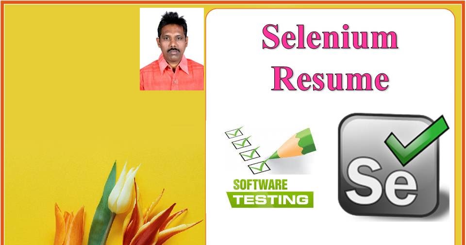 selenium tester resume software testing