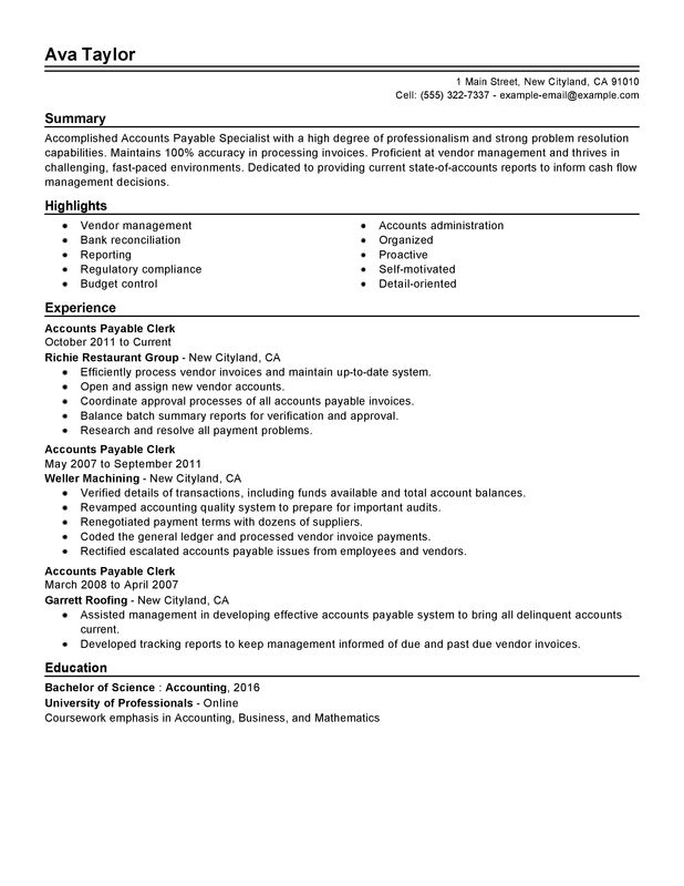 unforgettable accounts payable specialist resume examples to stand