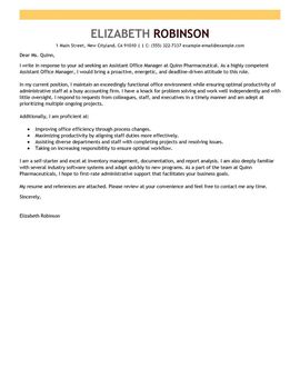 leading administration office support cover letter examples