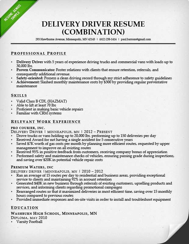 truck driver resume sample and tips resume genius