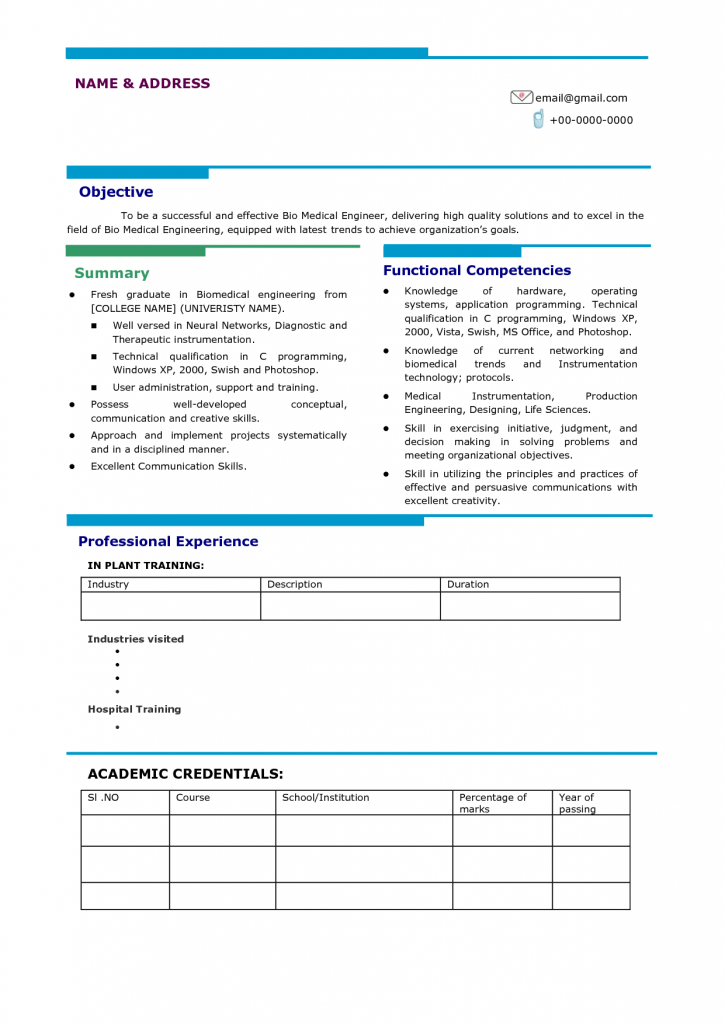impressive resume format for all levels get perfect jobs use