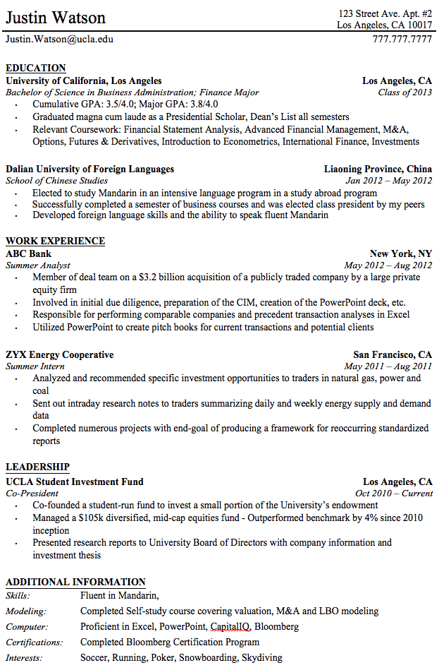 professional resume templates for college graduates