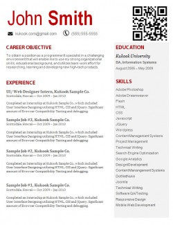 should web developers have a creative resume kukook