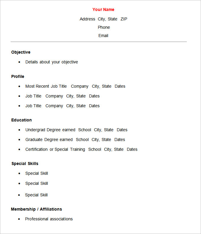 simple resumes templates april onthemarch co