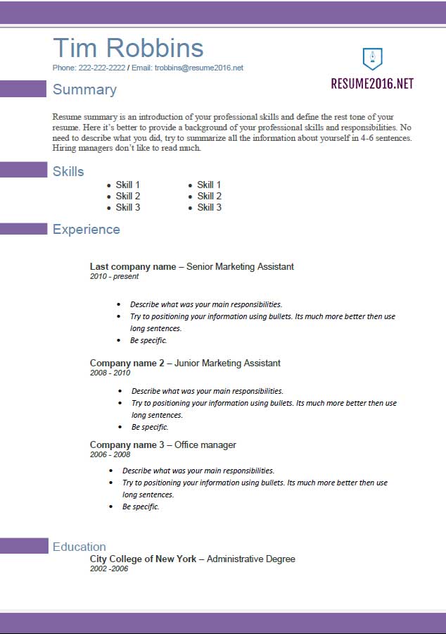 resume templates 2016 which one should you choose