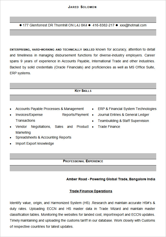 19 accounting resume templates pdf doc free premium templates