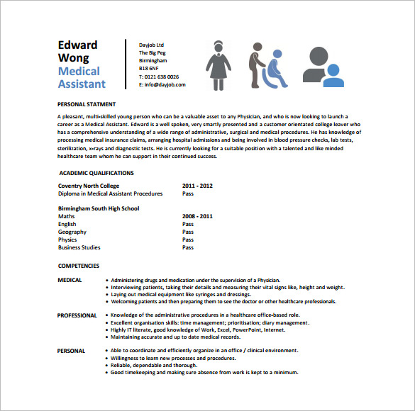 7 medical assistant resume templates doc excel pdf free