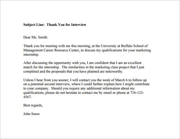 post interview thank you email 5 free sample example format