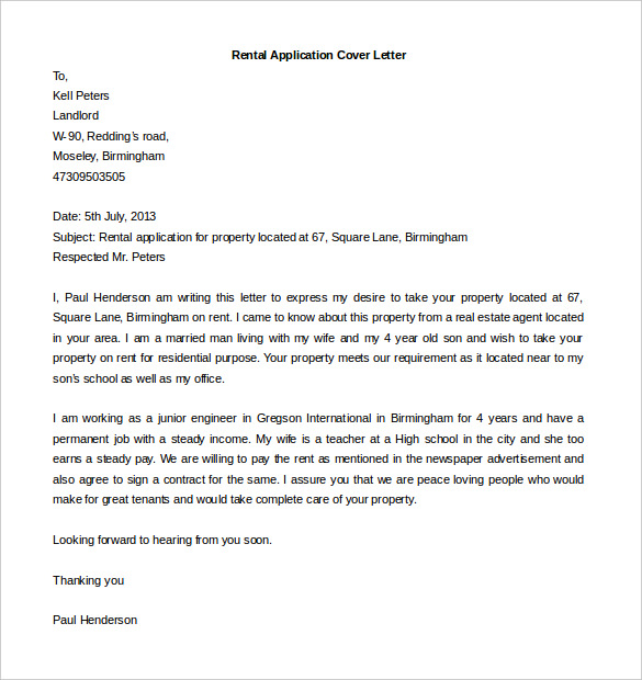 rental application cover letter example bogas gardenstaging co