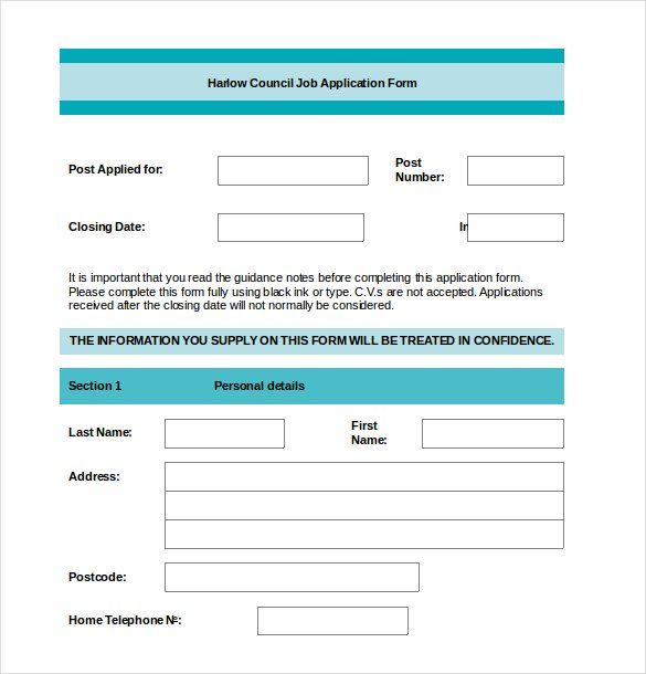 job application template 19 examples in pdf word free