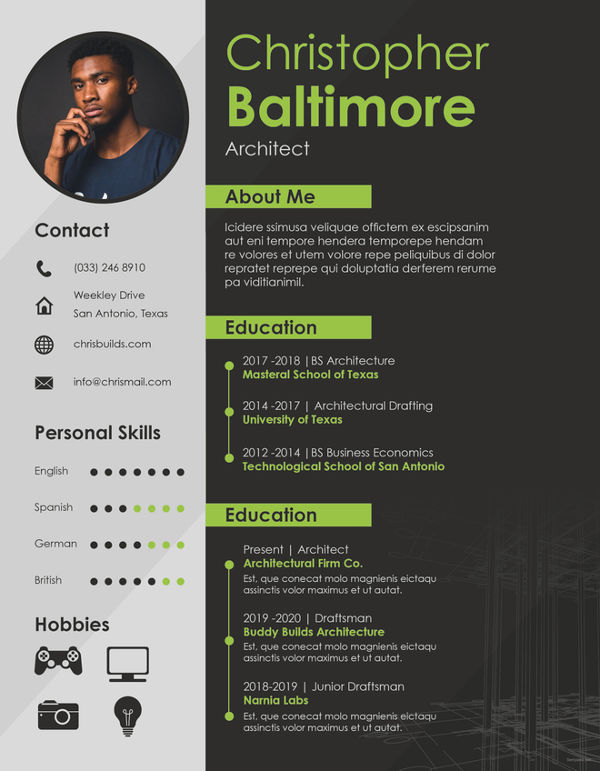 architect resume template 5 free word pdf documents download