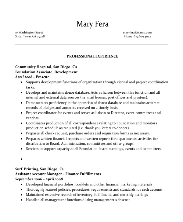 resume examples for administrative assistant entry level april