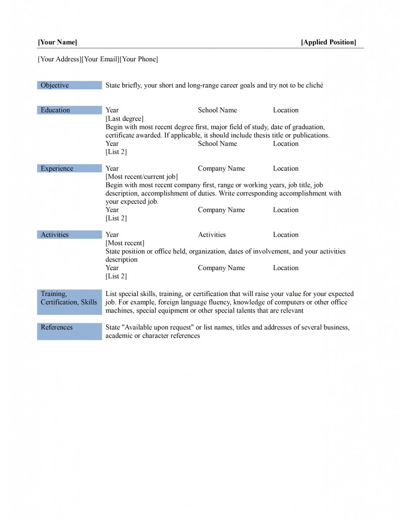 resume examples basic resume templates sample free basic resume