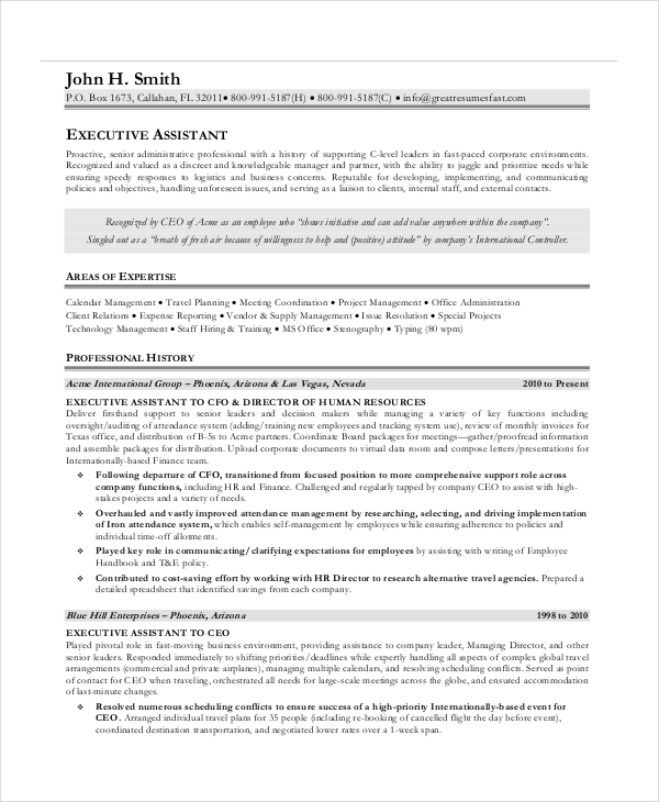 10 administrative assistant resumes free sample example format